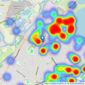 Harmes Turner Brown - Walton On Thames listings heatmap
