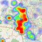 Heywoods - Newcastle-under-Lyme listings heatmap