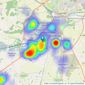 Lovelle Estate Agency - North Hykeham listings heatmap