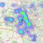 Stephenson Browne Ltd - Newcastle Under Lyme listings heatmap