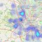 Mark Buxton Estate Agents - Newcastle Under Lyme listings heatmap