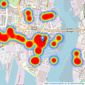 Leaders Waterside Properties Sales - Ocean Village listings heatmap