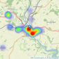 Fulfords - Totnes listings heatmap