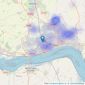 Hanbeck Estate Agents - Hull listings heatmap
