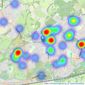 brandons - Knaphill listings heatmap
