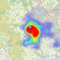 Whitehornes - Banner Cross listings heatmap