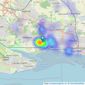 Town & Country Estate Agency - Leigh-on-Sea listings heatmap
