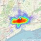 Crook & Blight - Newport listings heatmap