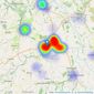 Monopoly - Denbigh listings heatmap