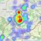 Hunters - Woodseats listings heatmap