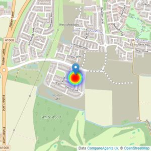 Persimmon Homes listings heatmap