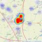 Hind Estates Ltd - Lutterworth listings heatmap