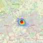 KW Estates - Bramley listings heatmap