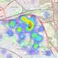 Barratt Last Estate Agents Limited - Castle Bromwich listings heatmap