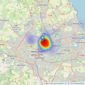 Jack Harrison Estates - Newcastle Upon Tyne listings heatmap