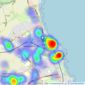 YOUR MOVE Chris Stonock - Whitley Bay listings heatmap