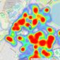 Curchods Estate Agents - Walton-on-Thames listings heatmap