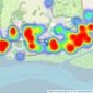 Frank Wyles and Co - LYTHAM listings heatmap