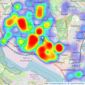 Connells - Shirley listings heatmap
