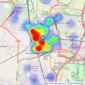Holdens Estate Agents - Lostock Hall listings heatmap