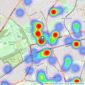 Williams Harlow - Cheam Village listings heatmap