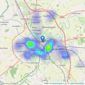 Northwood - Carlisle listings heatmap