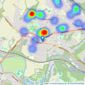 Hunters - Horsforth listings heatmap