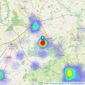 EweMove - Covering Cirencester, Swindon & Malmesbury listings heatmap