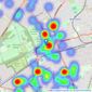 Christies - Cheam Sales listings heatmap