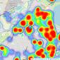 Seymours Estate Agents - Walton-on-Thames listings heatmap