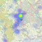 Blenheim Park Estates - Sheffield listings heatmap
