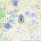Clark Estates - Retford listings heatmap
