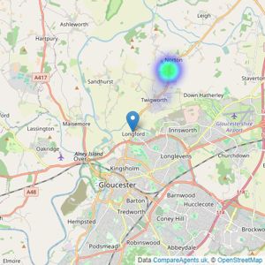 Court Farm Estates Limited - Gloucester listings heatmap