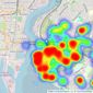 Field Palmer - Woolston listings heatmap