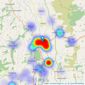 Williams Estates - Ruthin listings heatmap