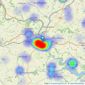 Stags - Totnes listings heatmap