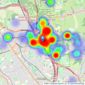 Richard James - Mill Hill listings heatmap