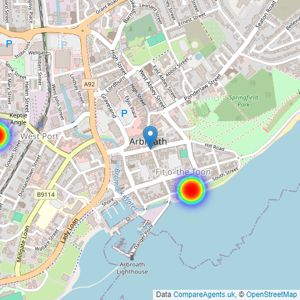 Connelly Yeoman - Arbroath listings heatmap