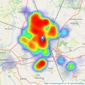 Whitegates - Crewe listings heatmap