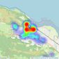 Greenslade Taylor Hunt - Minehead listings heatmap