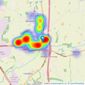 Adams & Jones Estate Agents - Lutterworth listings heatmap