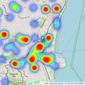 Fulfords - Paignton listings heatmap