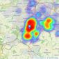 Staves Estate Agents - Sheffield listings heatmap