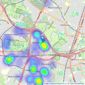 Bergins Estate Agents - Manchester listings heatmap