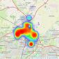 Taylors Estate Agents - Bradley Stoke listings heatmap