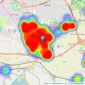 Hannells Estate Agents - Chellaston listings heatmap