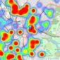 Wards - Maidstone listings heatmap