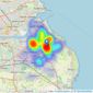 Susan Spokes Real Estate - South Shields listings heatmap