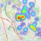 Priory Property Services - Tunstall listings heatmap
