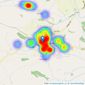 Webbers Property Services - Wiveliscombe listings heatmap